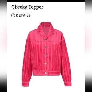 Cabi Women's Pink Cheeky Topper Jacket Small